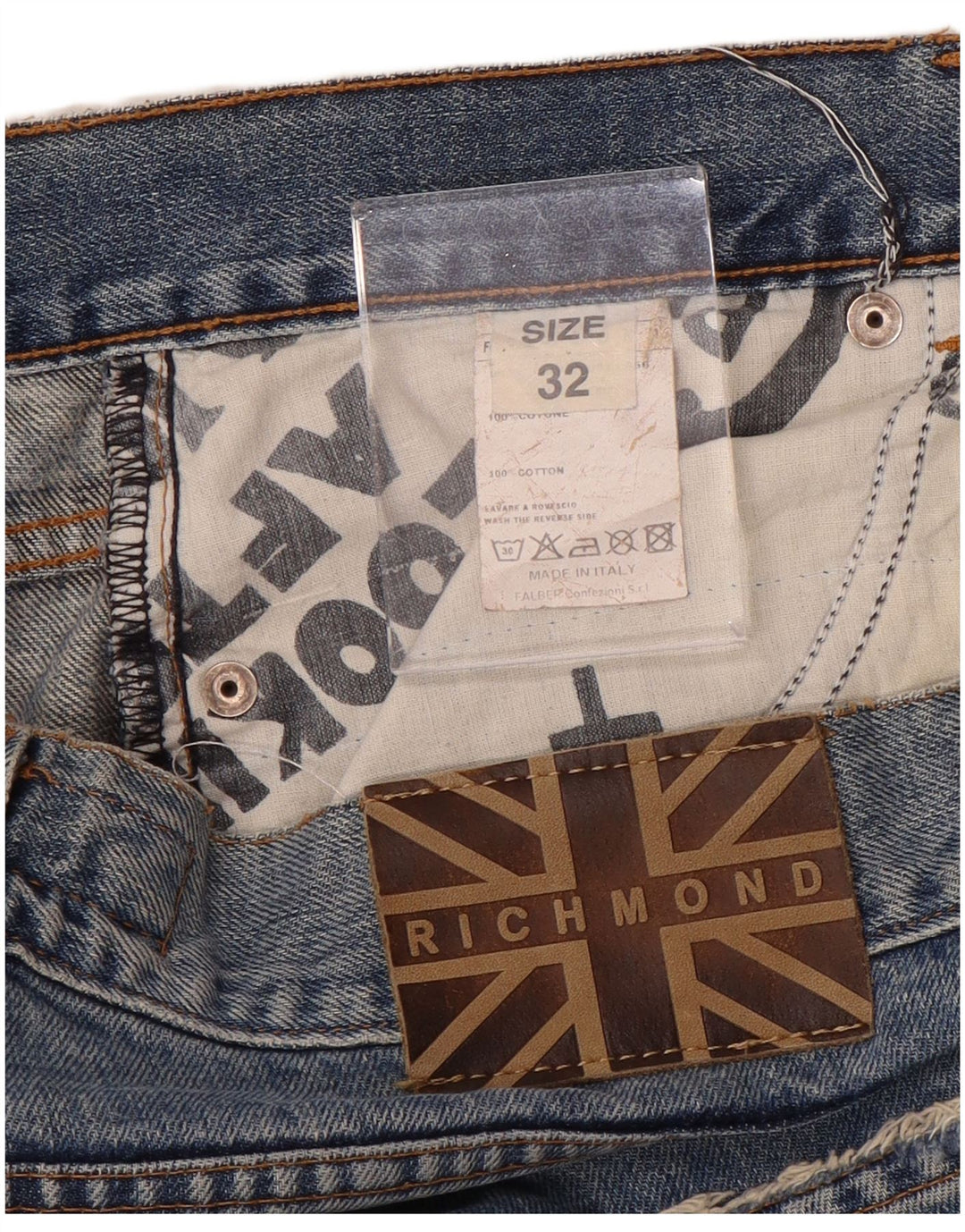 Richmond Straight Jeans til mænd W32 L32 blå bomuld