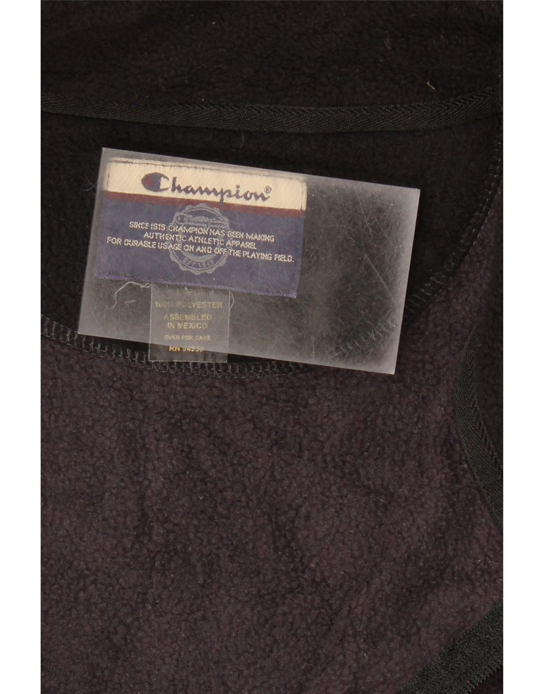 CHAMPION Mens Fleece Gilet UK 40 Large Navy Blue Polyester Vintage Champion and Second-Hand Champion from Messina Hembry 