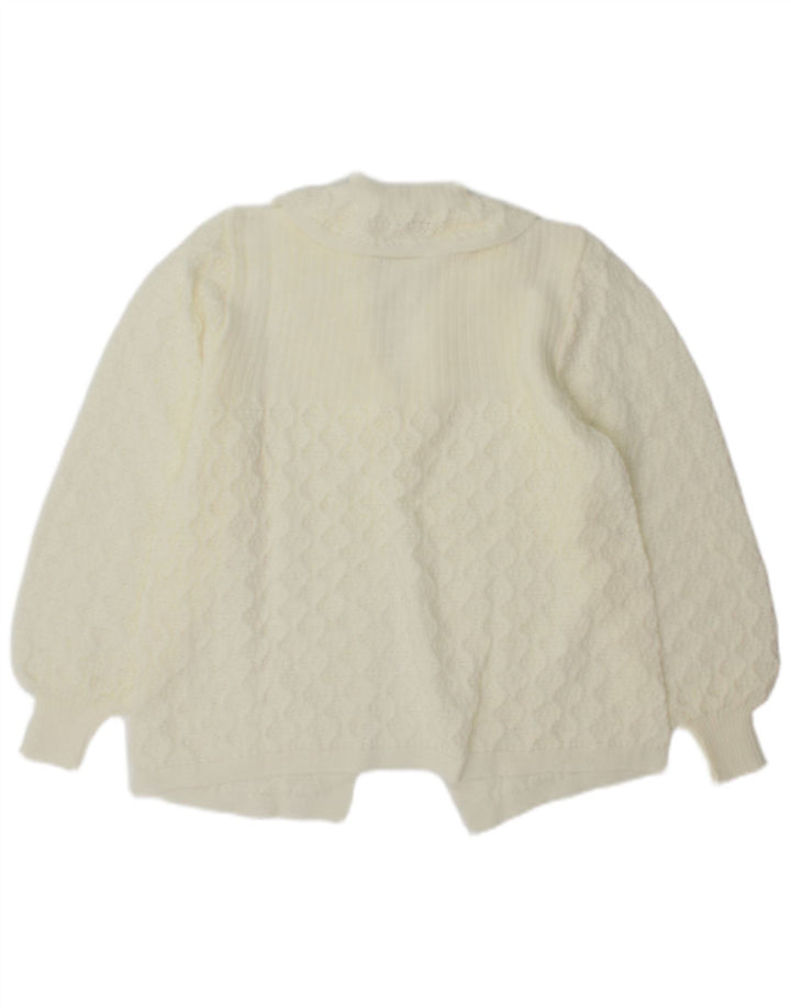 Simon Dame Cardigan Sweater UK 12 Medium White