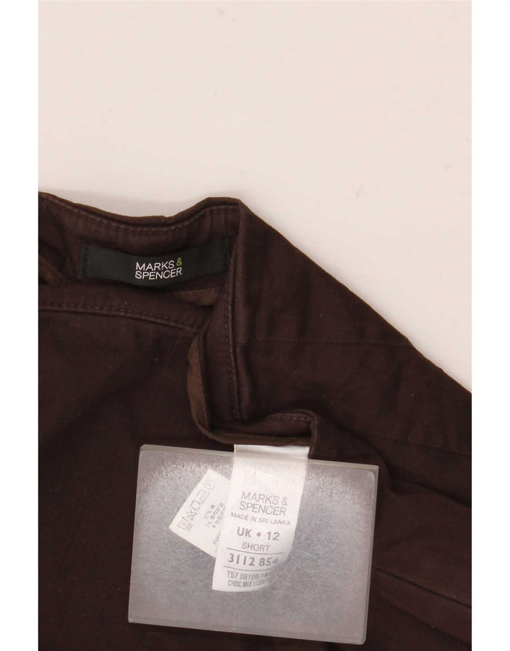 Marks & Spencer Lige Capri-bukser til kvinder UK 12 Medium W30 L22 Brun