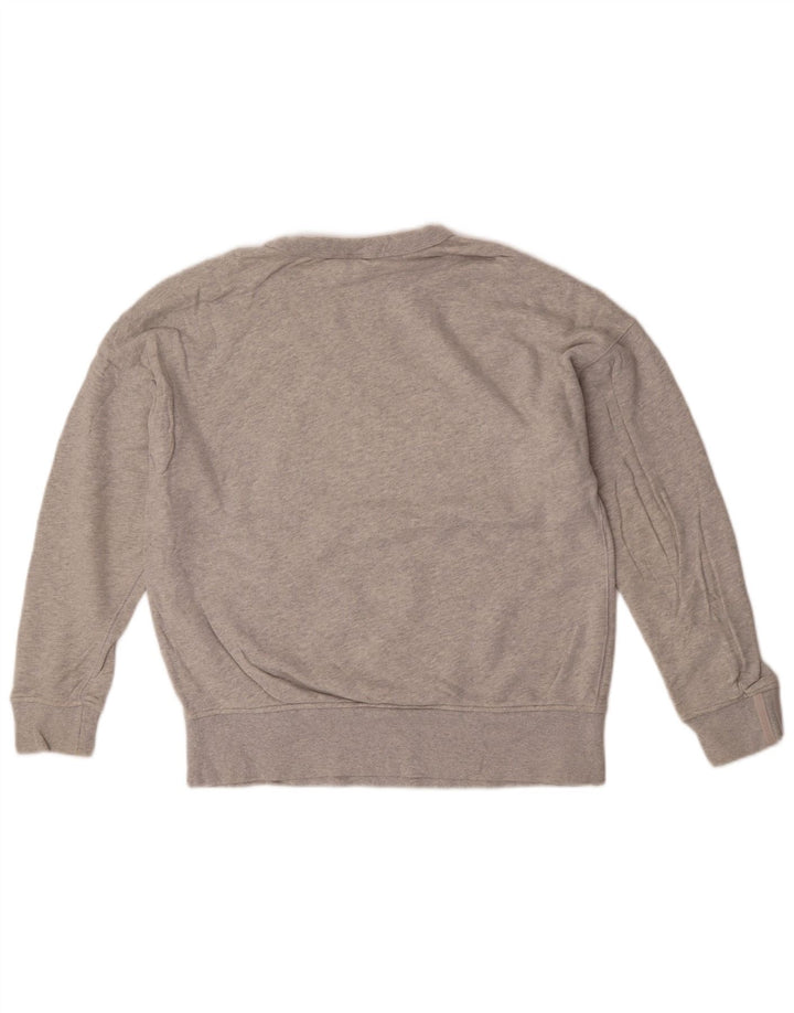 Adidas Dame Oversized Sweatshirt Jumper UK 8 Small Grey Flecked Bomuld