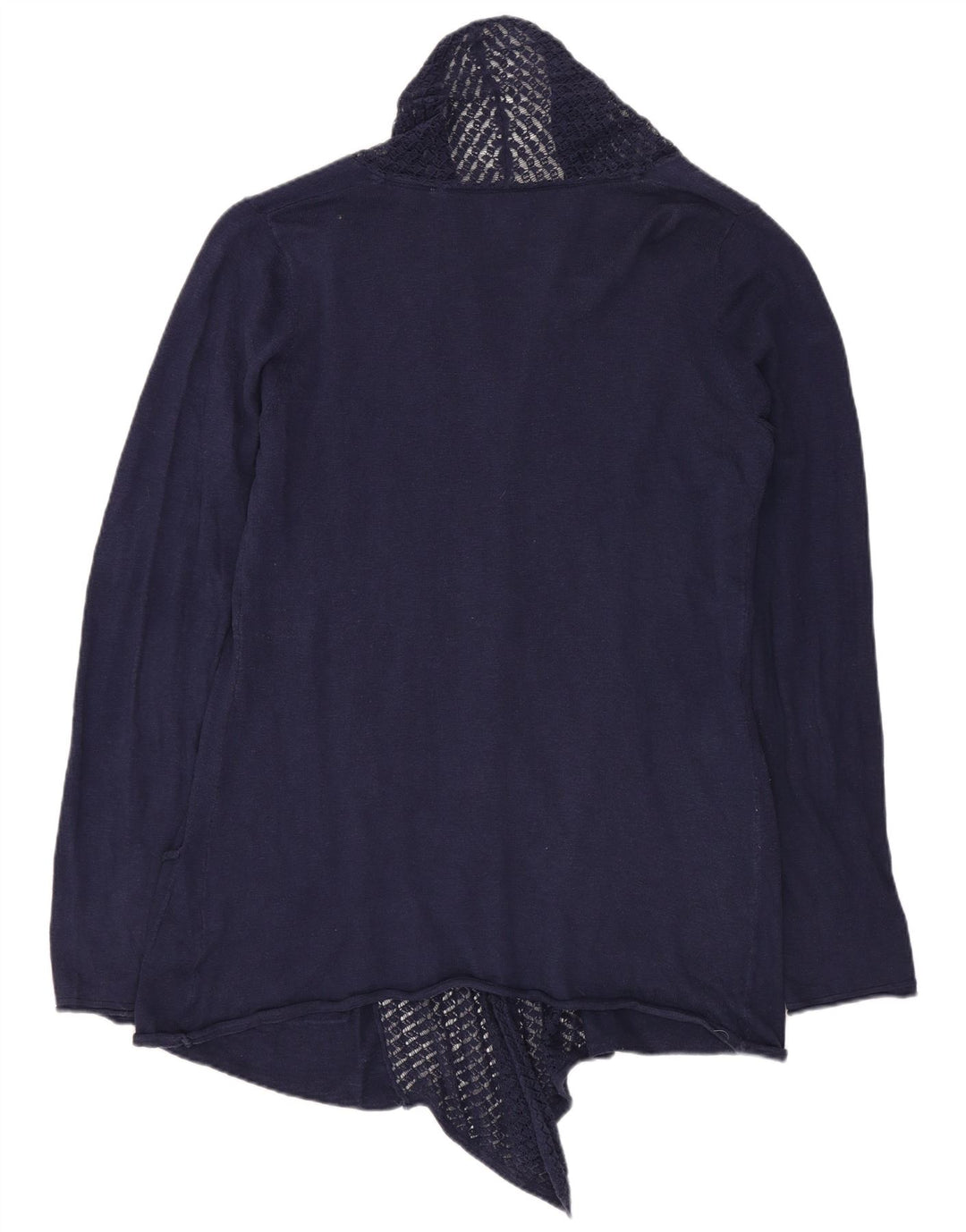 FAT FACE Womens Open Cardigan Sweater UK 10 Small Navy Blue Cotton