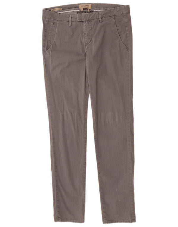 Jeckerson Herre Slim Fit Chino Bukser W33 L33 Grå Bomuld