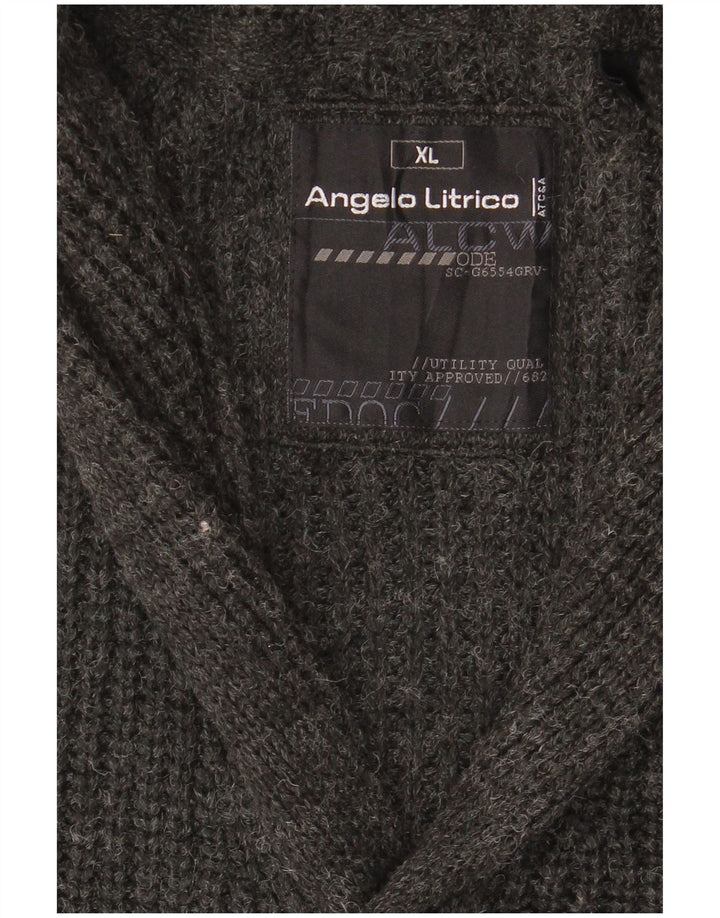 Angelo Litrico Herre Cardigan Sweater XL Grå Akryl
