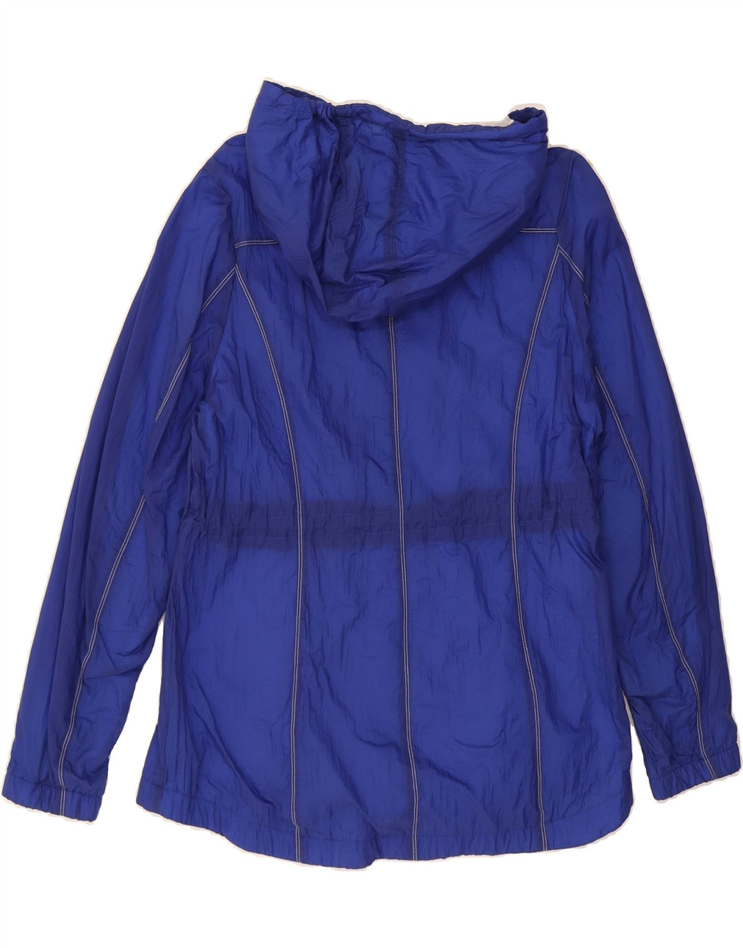 TOMMY HILFIGER Womens Hooded Rain Jacket UK 16 Large Blue Nylon Vintage Tommy Hilfiger and Second-Hand Tommy Hilfiger from Messina Hembry 