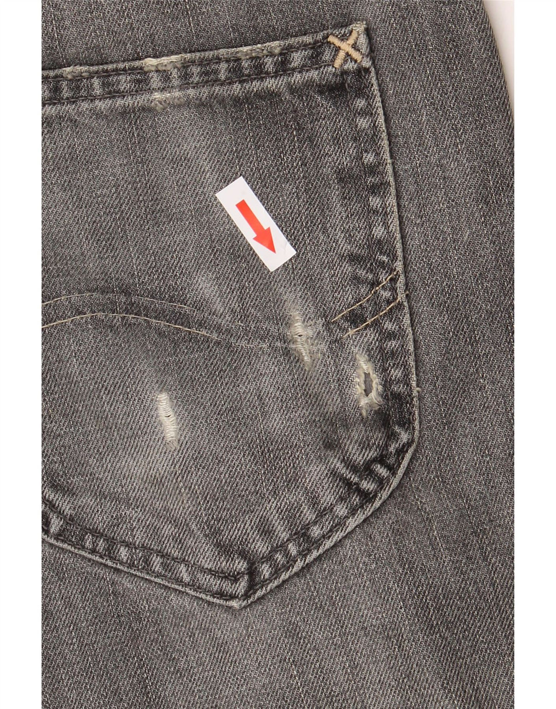 LEE Mens Daren Straight Jeans W33 L34 Grå Bomuld