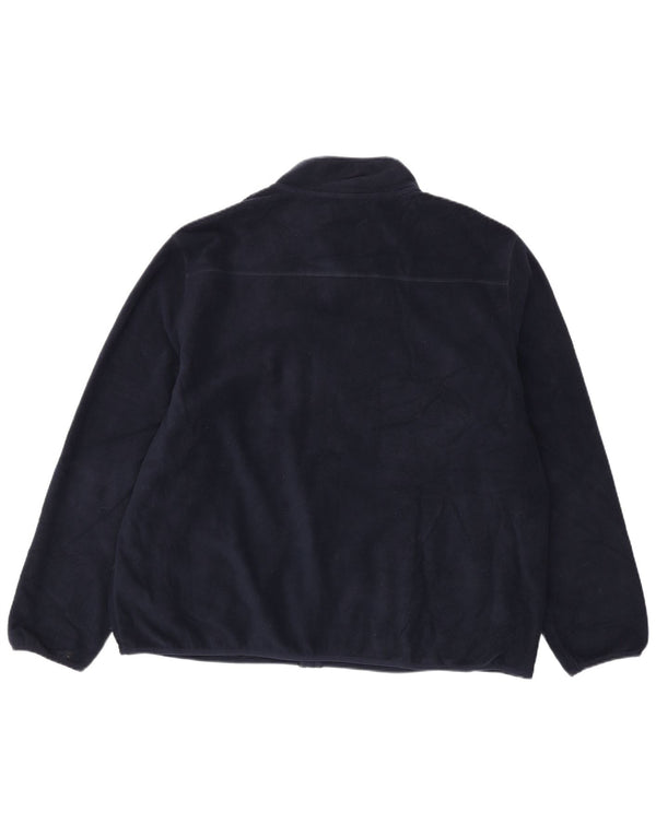 MARKS & SPENCER Mens Fleece Jacket UK 46 3XL Navy Blue Polyester