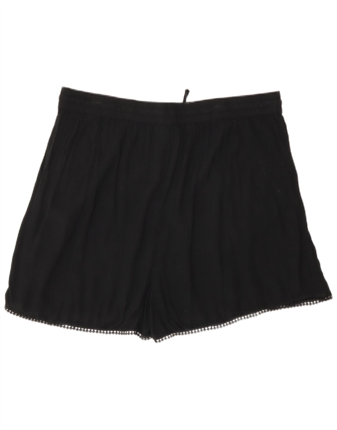 Marks & Spencer Kvinder Casual Shorts UK 16 Large W38 Black Viscose