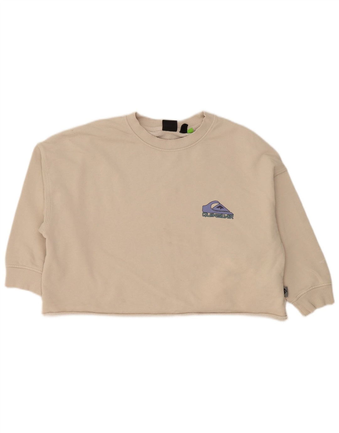 Animal Womens Oversized Crop Sweatshirt Jumper UK 10 Small Off White