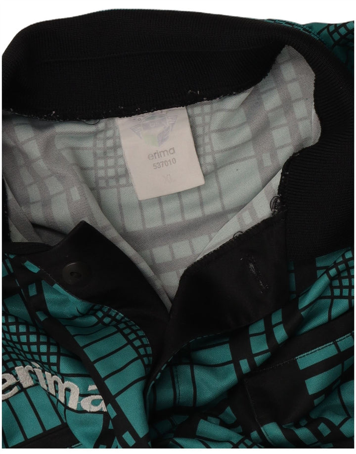 Erima Langærmet Polo Shirt til mænd XL Grøn Plaid Polyester