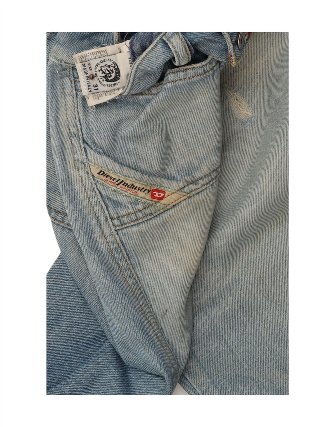 DIESEL Dame Straight Jeans W31 L31 Blå Bomuld