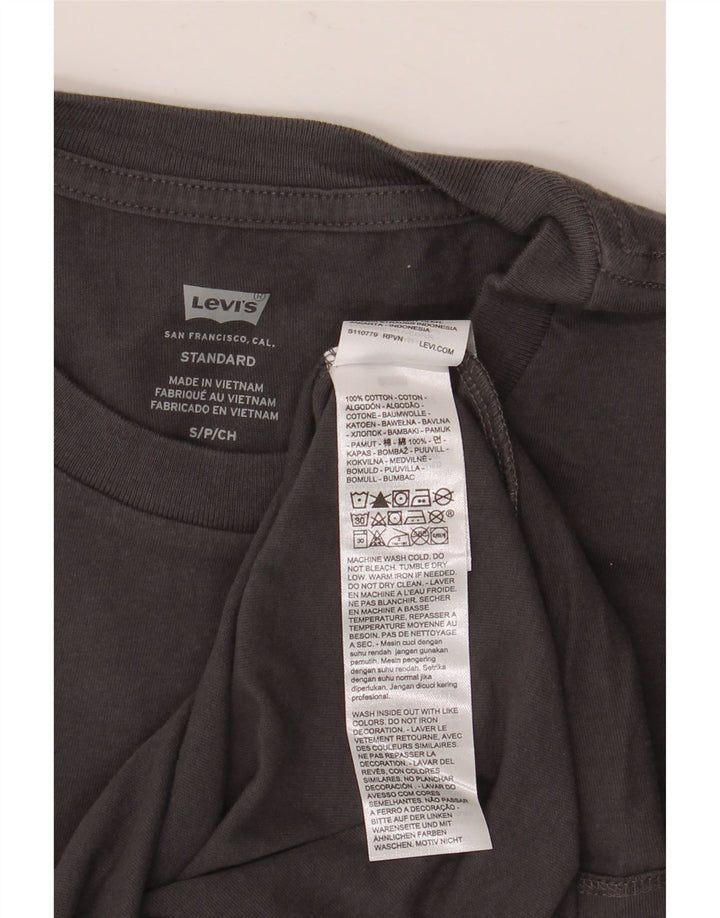 LEVI'S Herre Standard Grafisk T-Shirt Top Lille Grå Bomuld