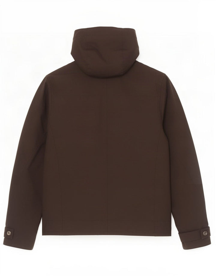 Reiss Herre Hooded Windbreaker Jacket UK 36 Small Black Polyester