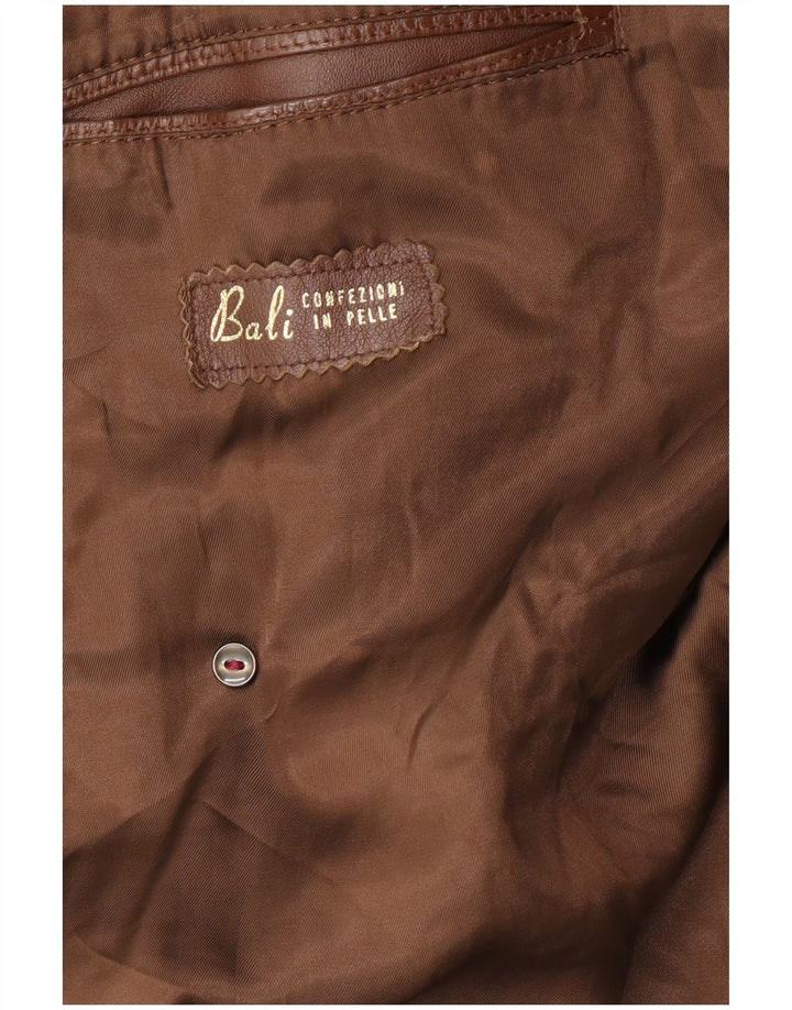 VINTAGE Læderfrakke til mænd UK 38 medium brunt læder
