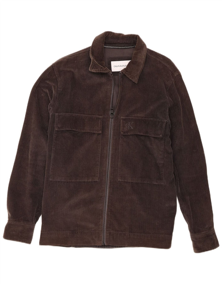 Calvin Klein Jeans Herre fløjlsjakke UK 38 Medium Brown