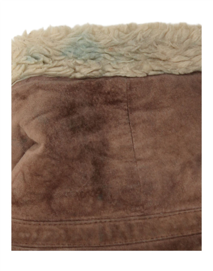 Oakwood Dame Sherpa Ruskindsjakke UK 12 Medium Brun Læder