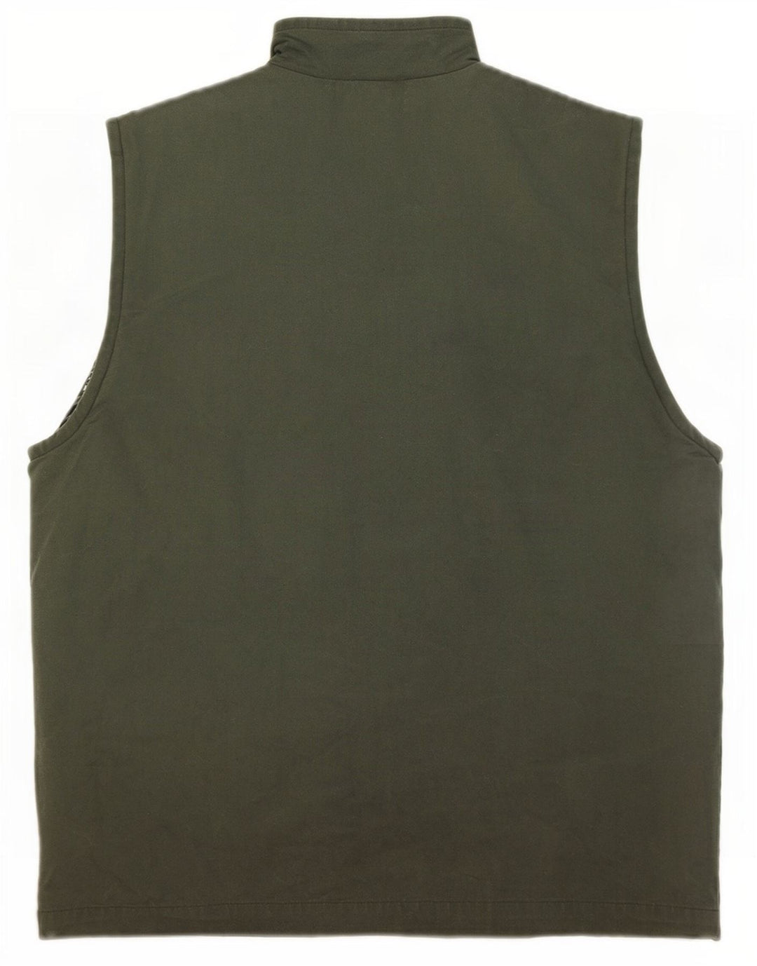 Vintage Herre Utility Gilet UK 38 Medium Khaki Cotton