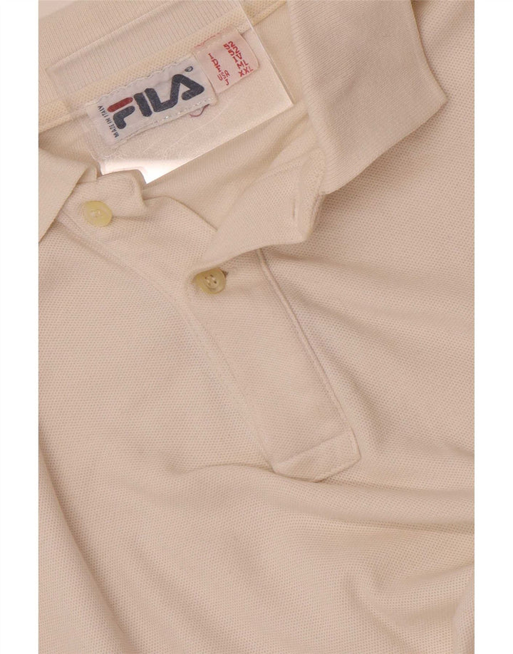 Fila Herre Polo Shirt IT 52 Stor Hvid