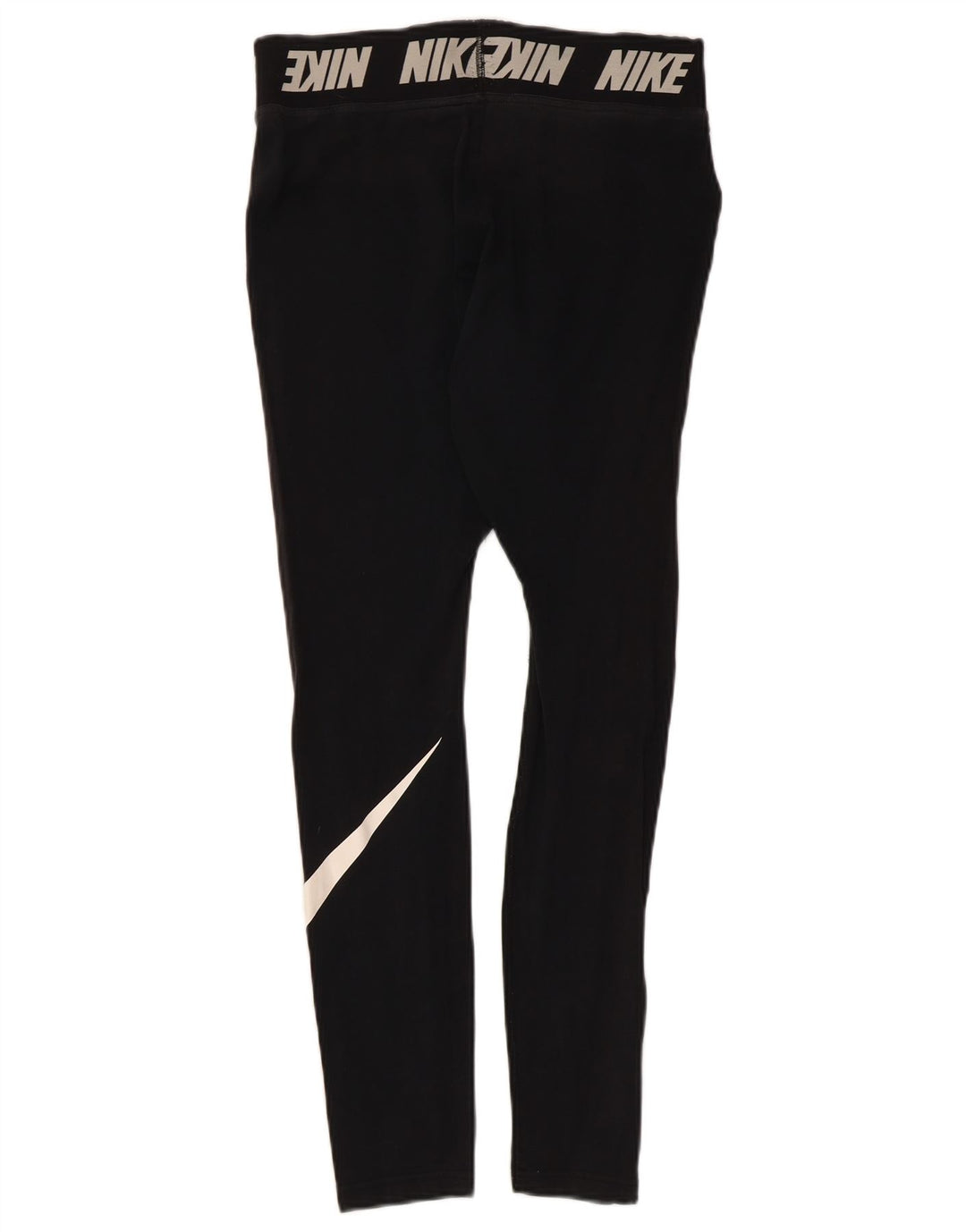 Nike Dame Grafiske Leggings UK 12 Medium Sort Bomuld