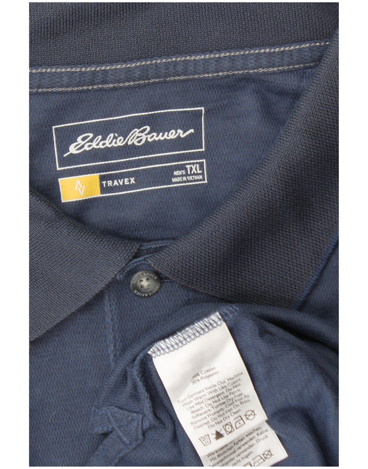 EDDIE BAUER Poloshirt til mænd XL Blå Bomuld