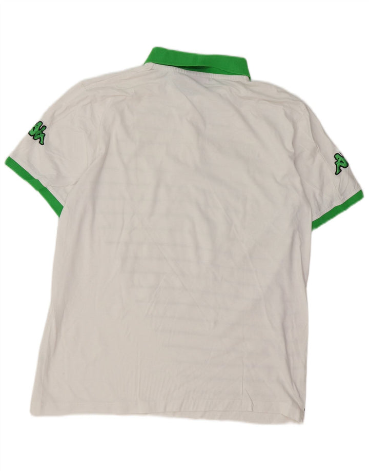 KAPPA Grafisk poloshirt til mænd XL Hvidstribet