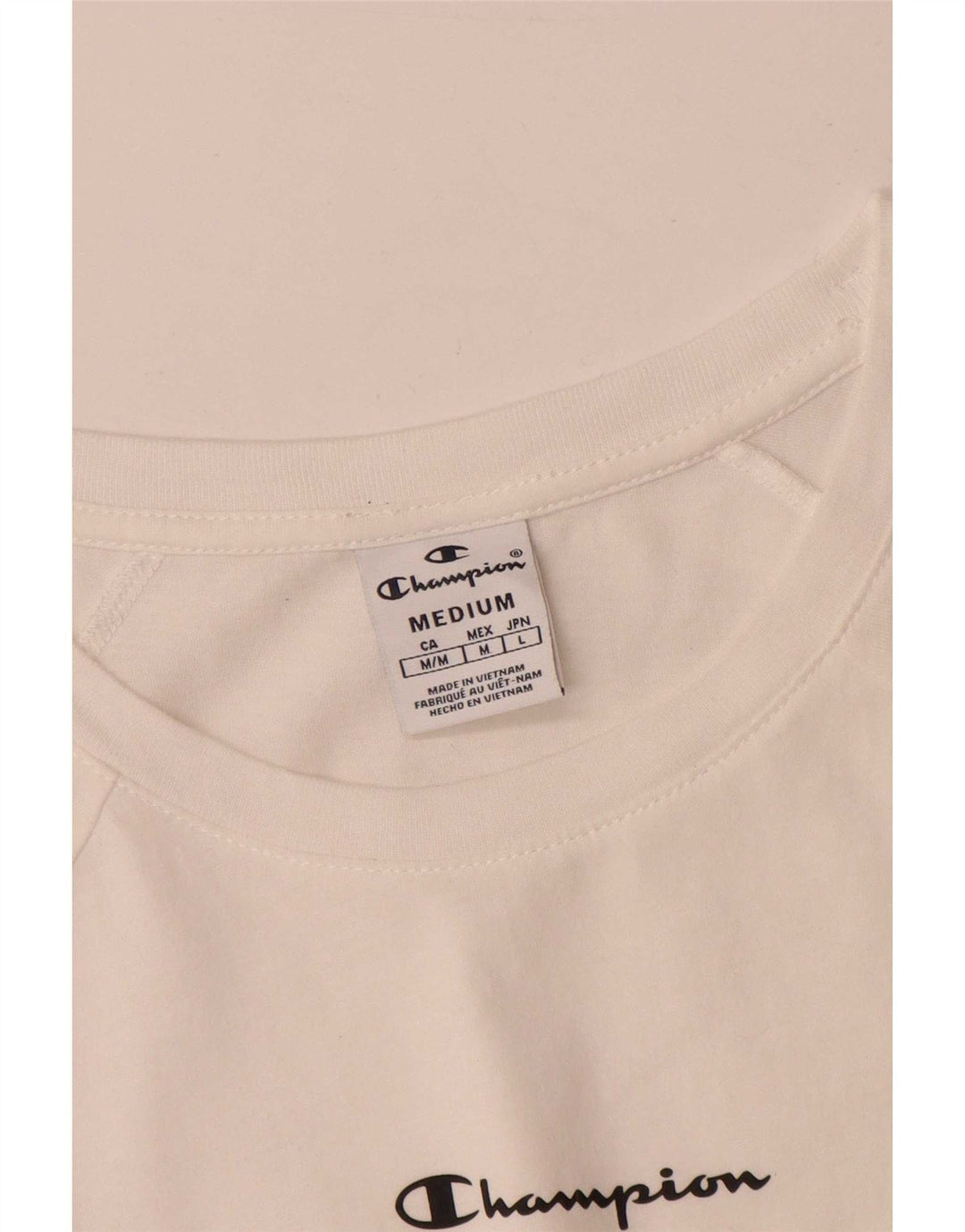 Champion Herre Grafisk T-Shirt Top Medium White
