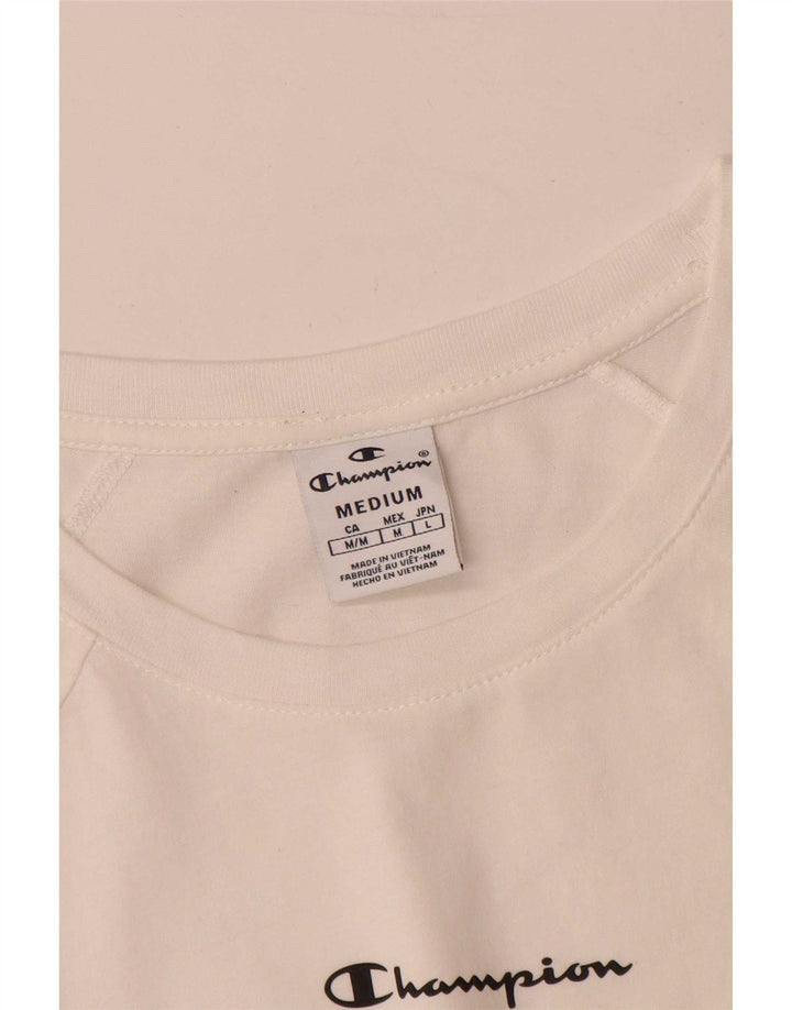 Champion Herre Grafisk T-Shirt Top Medium White