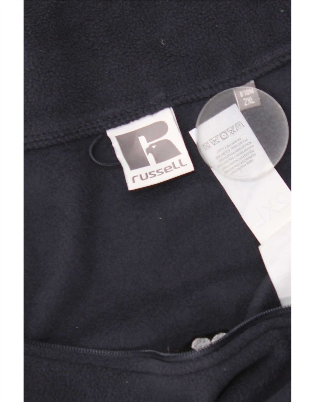 Russell Athletic Herre grafisk fleecejakke UK 44 2XL Navy Blue Polyester