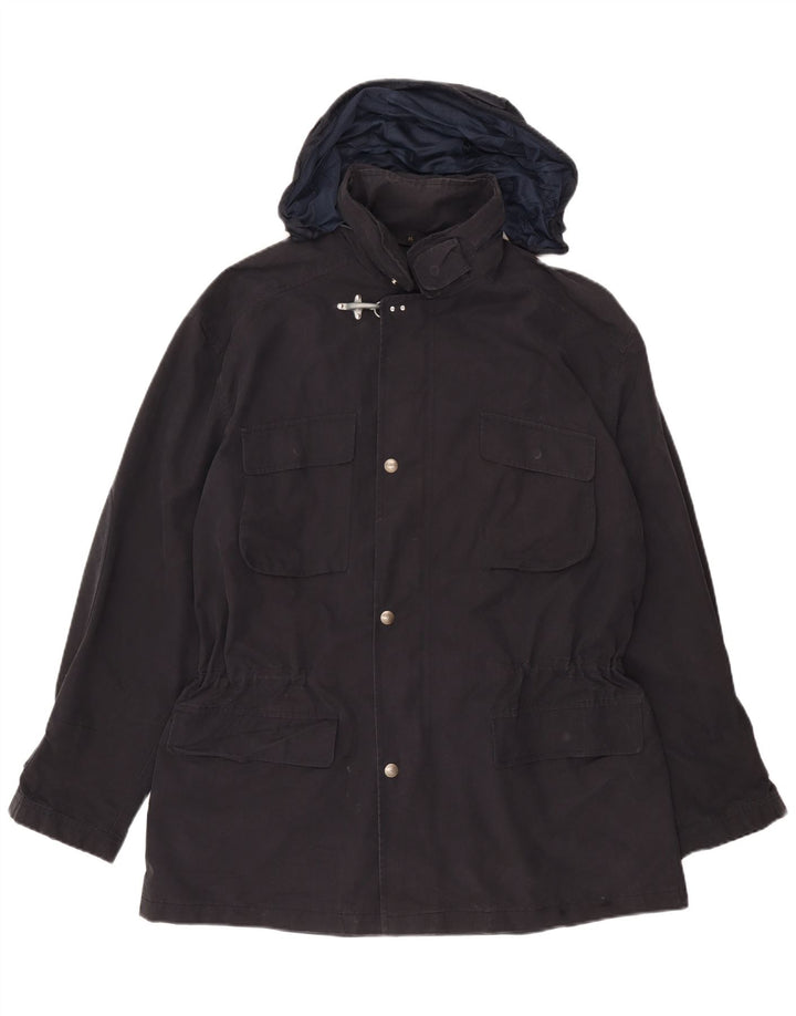 Fay Herre Hooded Utility Jacket UK 42 XL Navy Blue