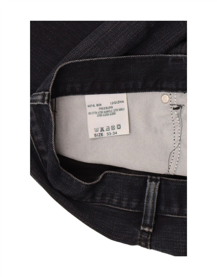 Lee Herre Freeburn Straight Jeans W33 L34 Sort Bomuld