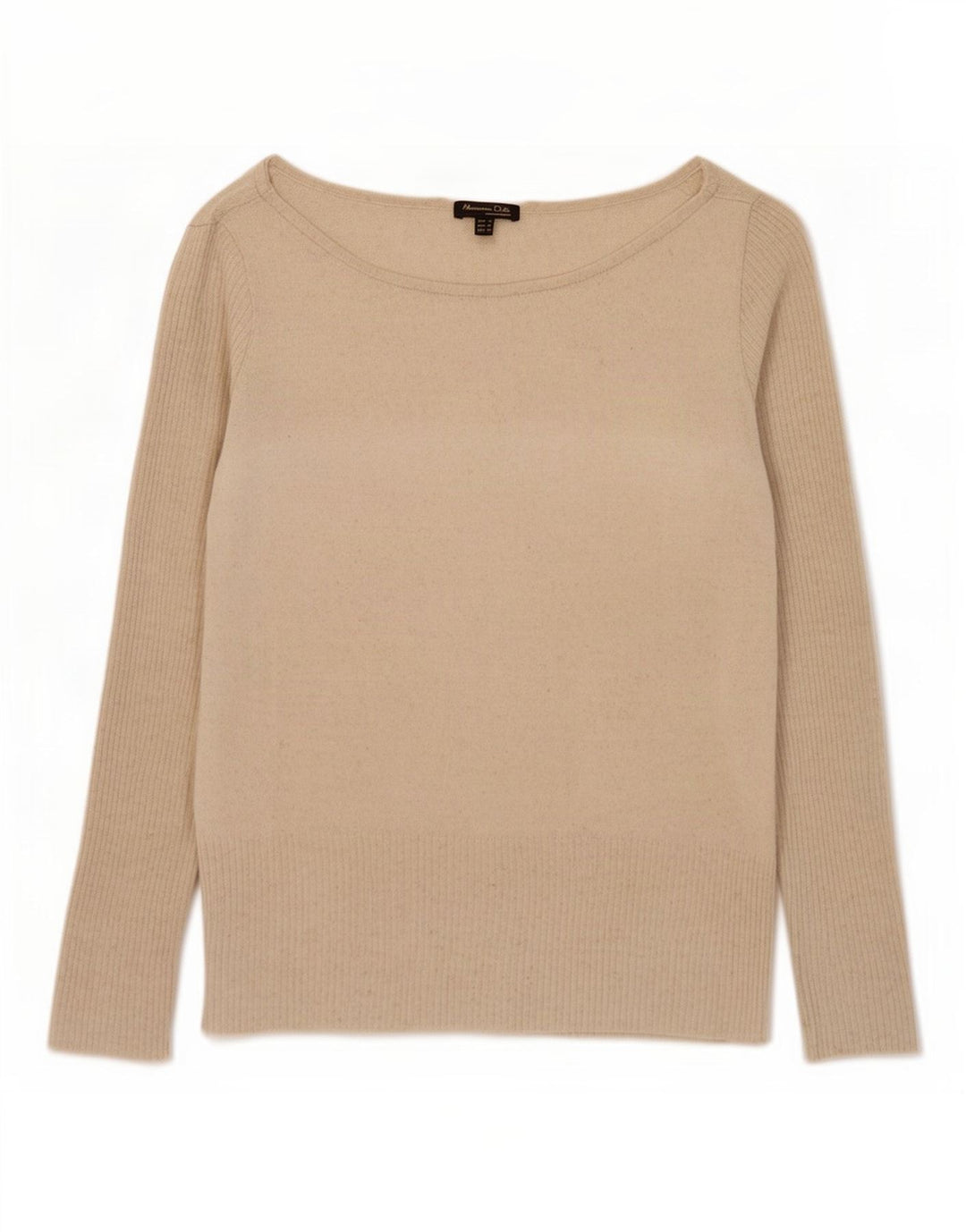 Massimo Dutti Dame Bluse Top UK 10 Small Beige