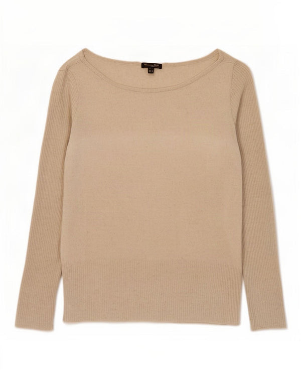 Massimo Dutti Dame Bluse Top UK 10 Small Beige