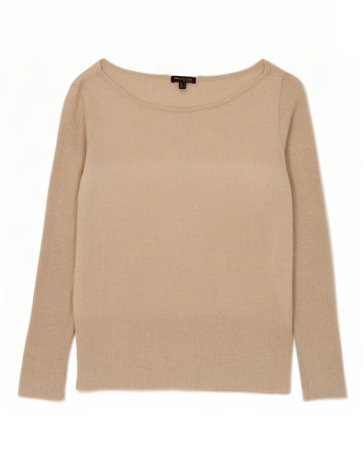 Massimo Dutti Dame Bluse Top UK 10 Small Beige