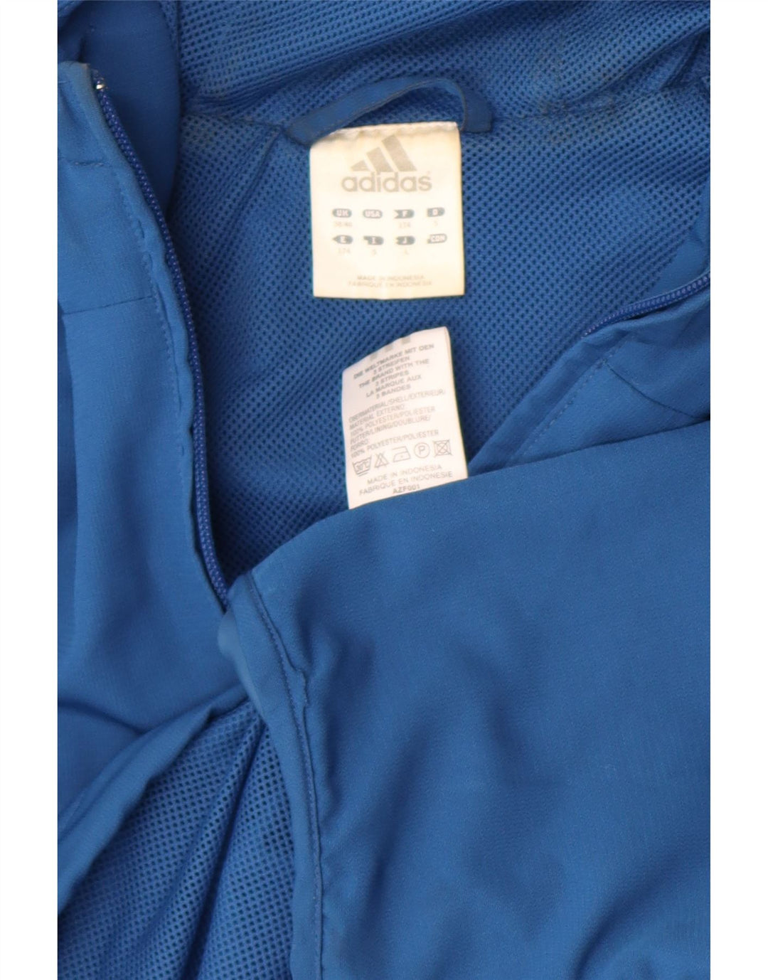 Adidas Herre grafisk træningsdragt Topjakke UK 38/40 Medium Blue Colourblock