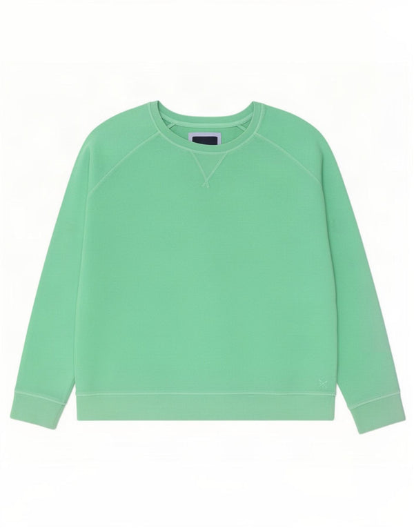 Crew Clothing Dame Oversized Sweatshirt Jumper UK 18 XL Grøn Bomuld