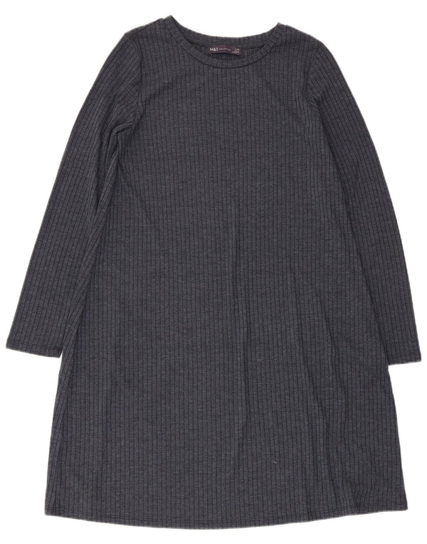 Marks & Spencer Dame Jumper Dress UK 10 Small Navy Blue Polyester