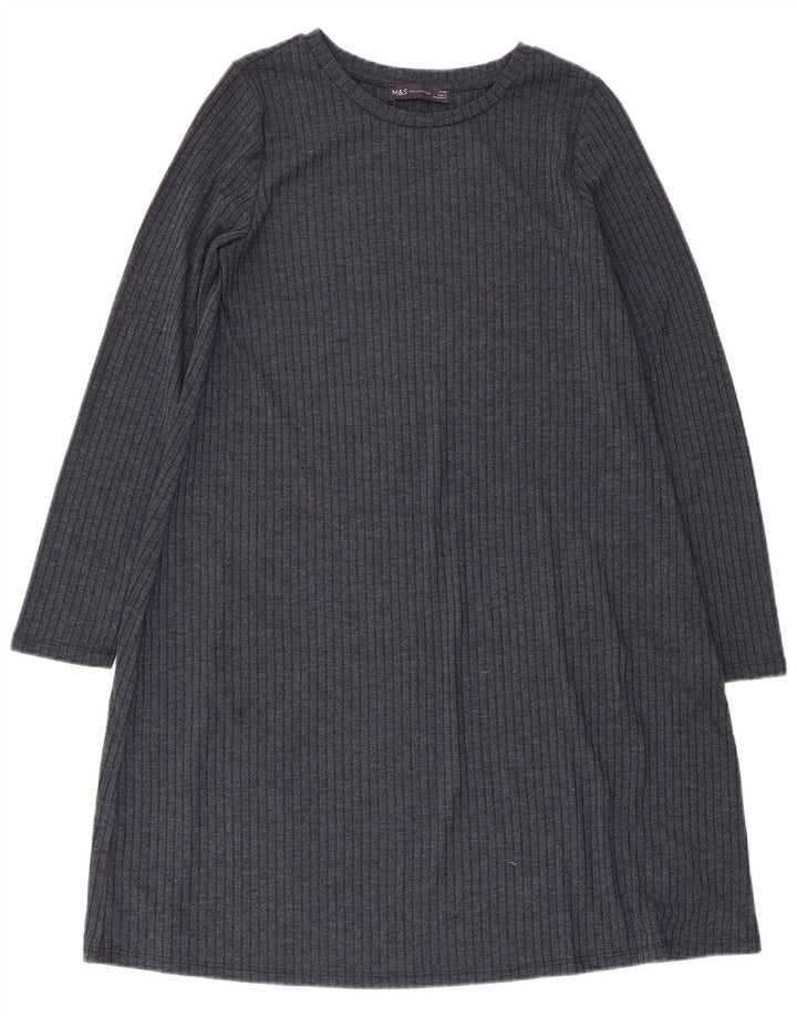 Marks & Spencer Dame Jumper Dress UK 10 Small Navy Blue Polyester