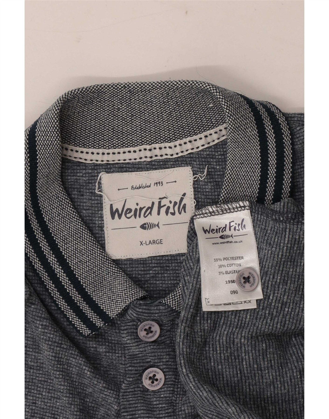 Weird Fish Herre Polo Shirt XL Grå Flecked Polyester