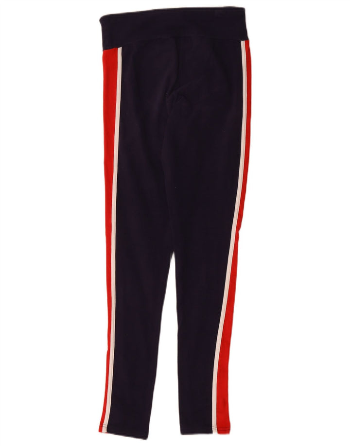 Fila Womens Leggings UK 10 Small Navy Blue Colourblock