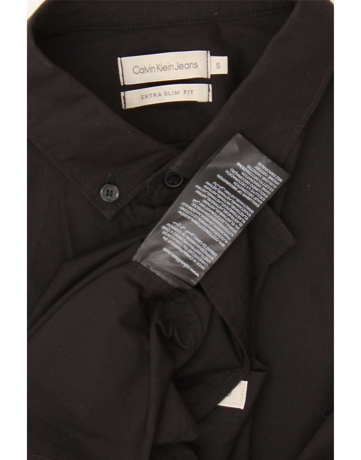 Calvin Klein Jeans Herre Extra Slim Fit skjorte Lille sort bomuld