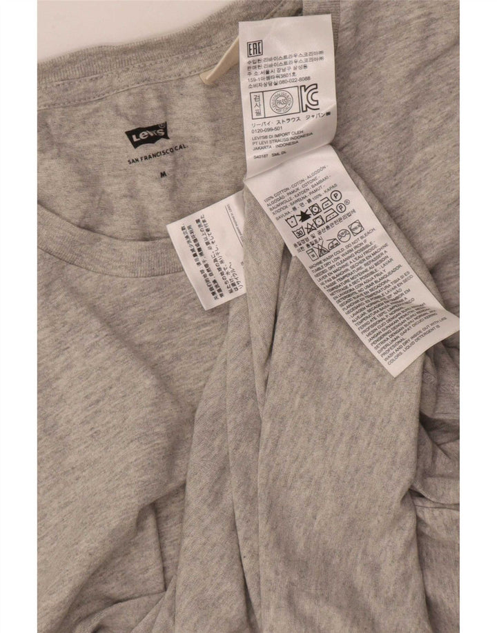 Levi's herre T-shirt top mellemgrå flækket bomuld