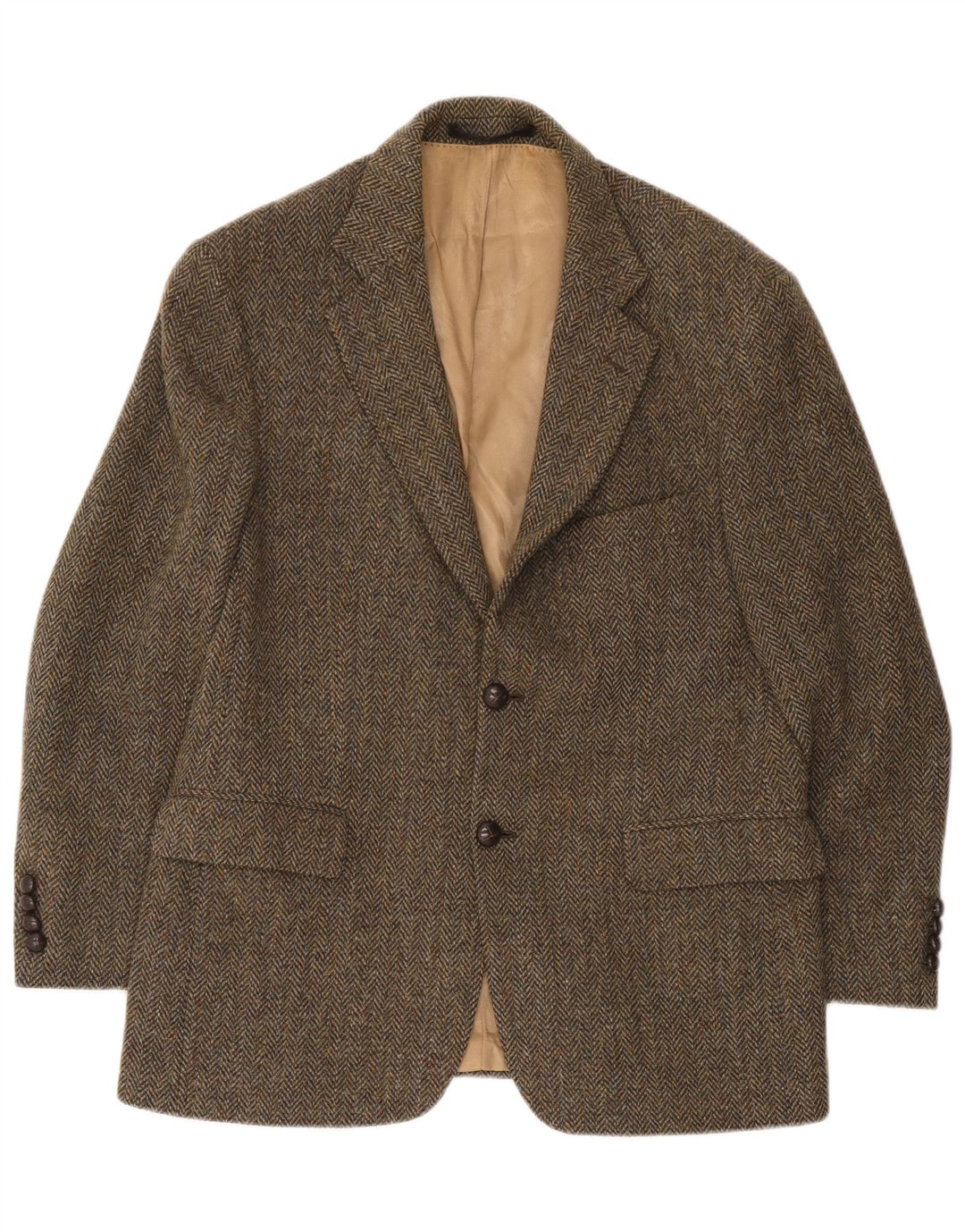 Marks & Spencer Herre Harris Tweed Blazer Jacket UK 40 Medium Green