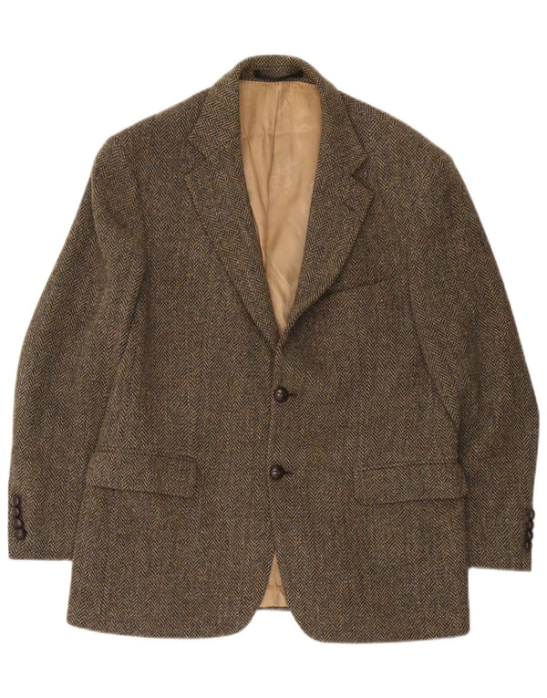 Marks & Spencer Herre Harris Tweed Blazer Jacket UK 40 Medium Green