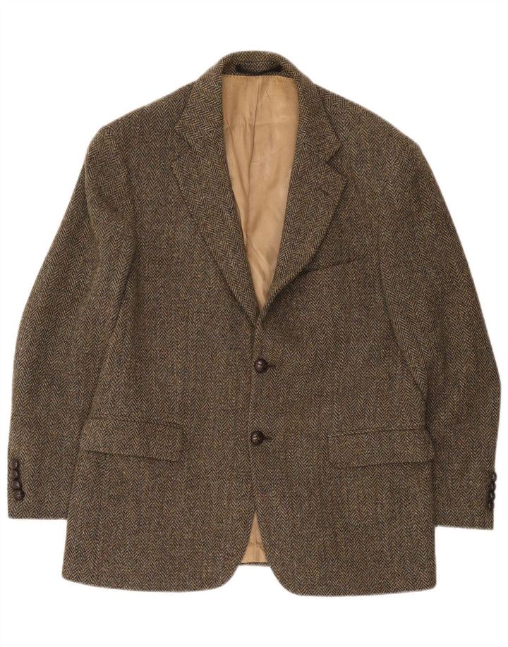 Marks & Spencer Herre Harris Tweed Blazer Jacket UK 40 Medium Green