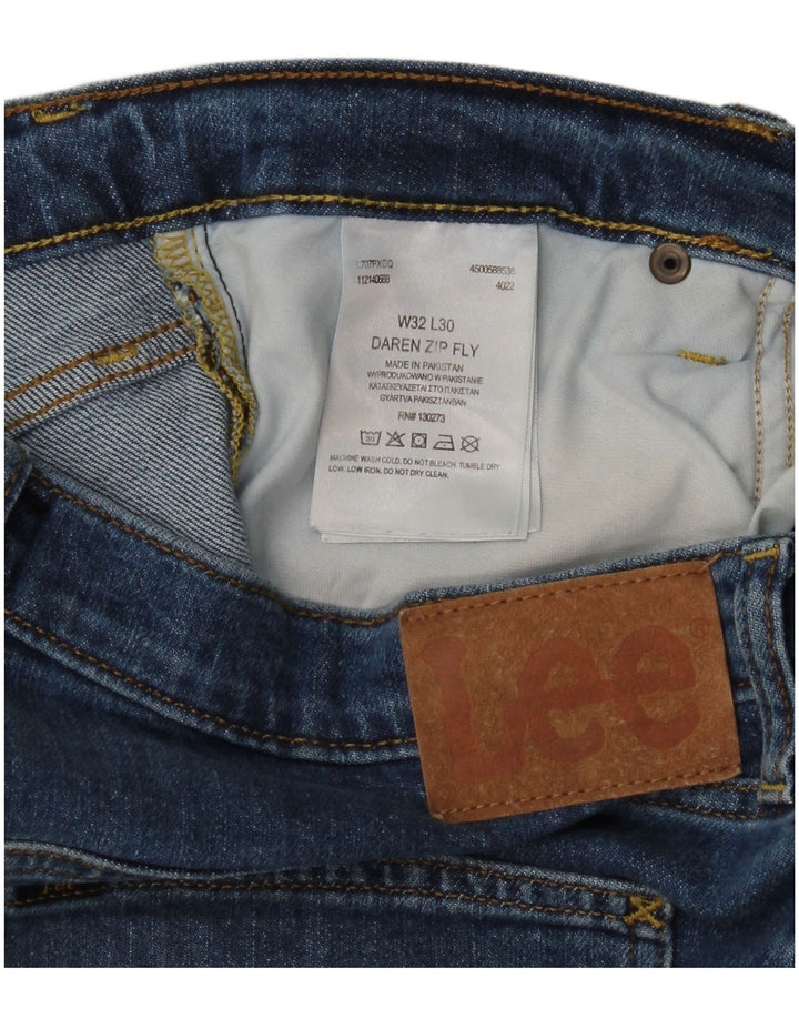 Lee Dame Daren Zip Fly Straight Jeans W32 L30 Blå Bomuld