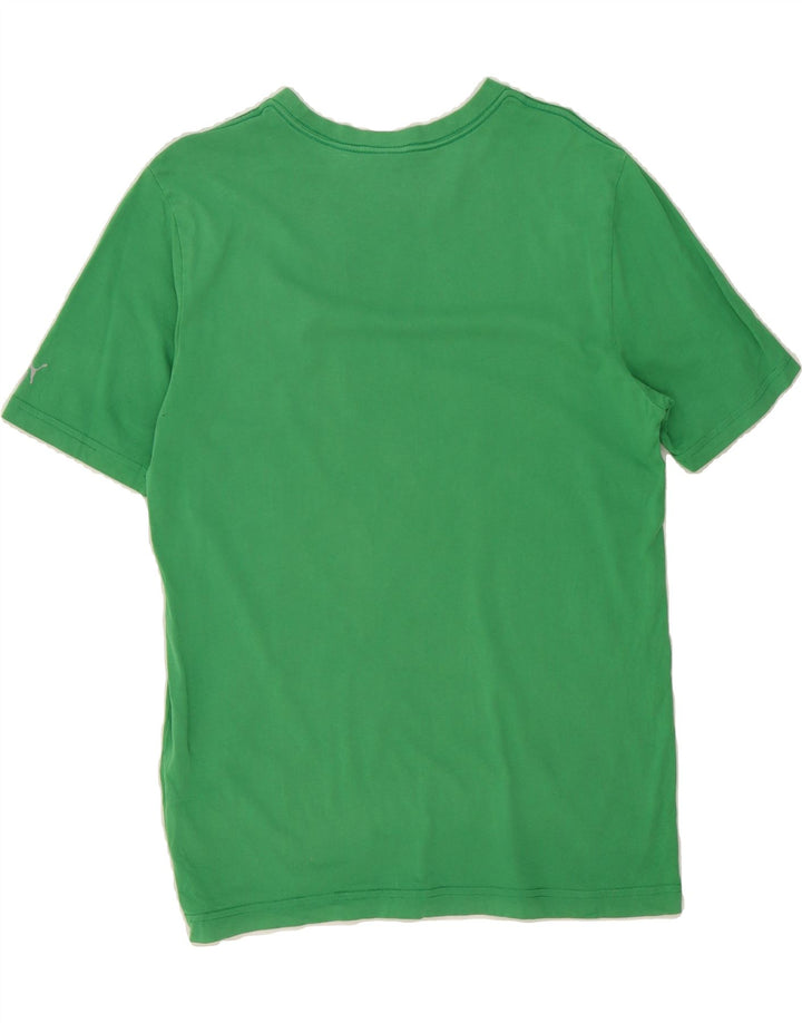 PUMA Mens Graphic T-Shirt Top Small Green Cotton Vintage Puma and Second-Hand Puma from Messina Hembry 