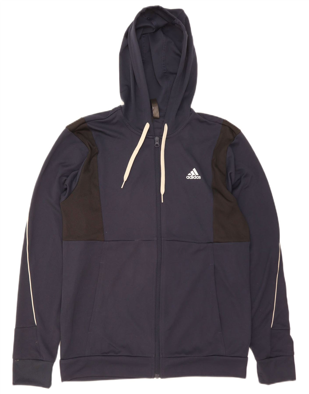 ADIDAS Aeroready hættetrøje med lynlås til mænd mellem marineblå polyester