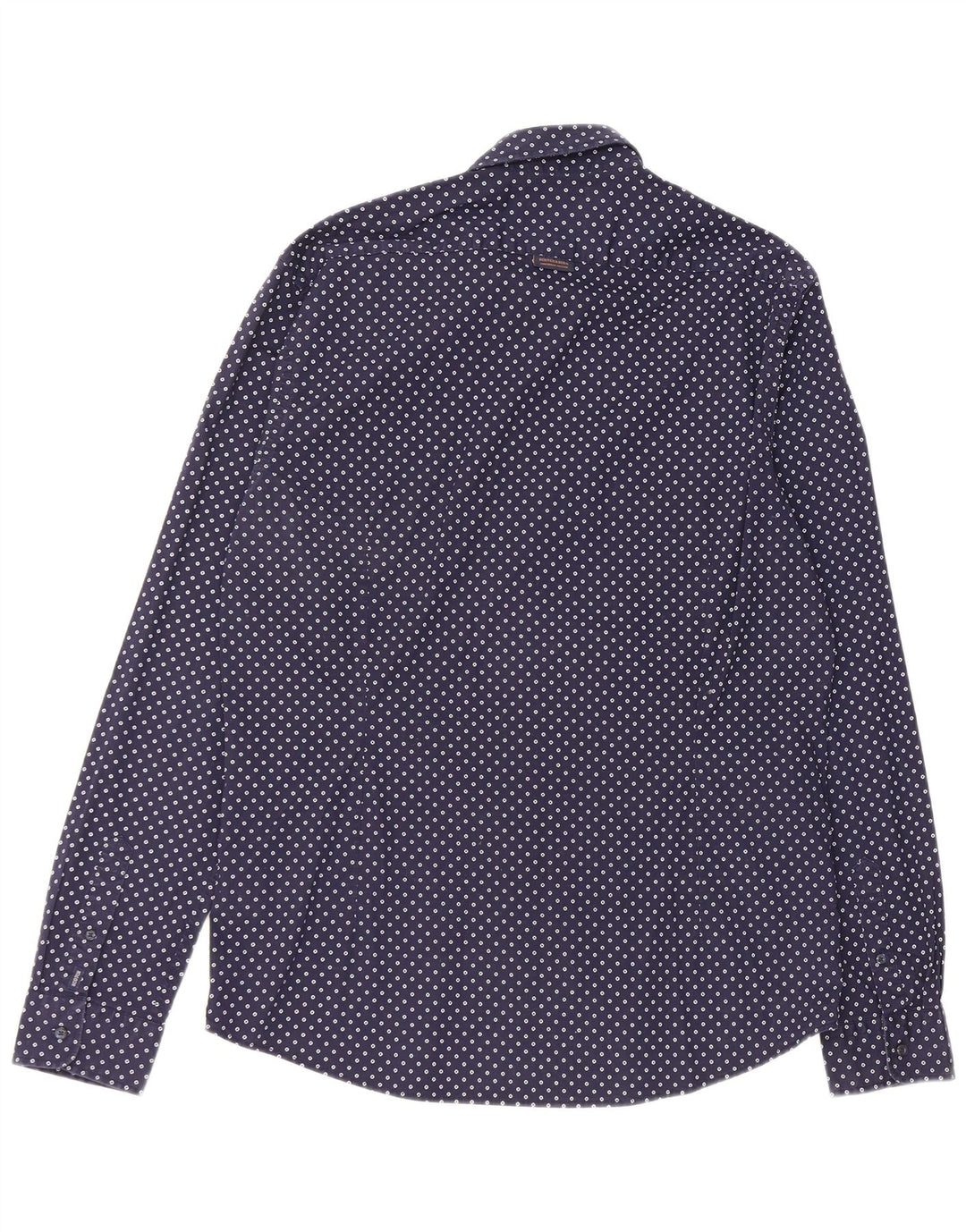Scotch & Soda herreskjorte XL marineblå plettet bomuld