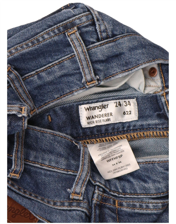 WRANGLER Dame Wanderer High Rise Flared Jeans W24 L34 Blå Lyocell