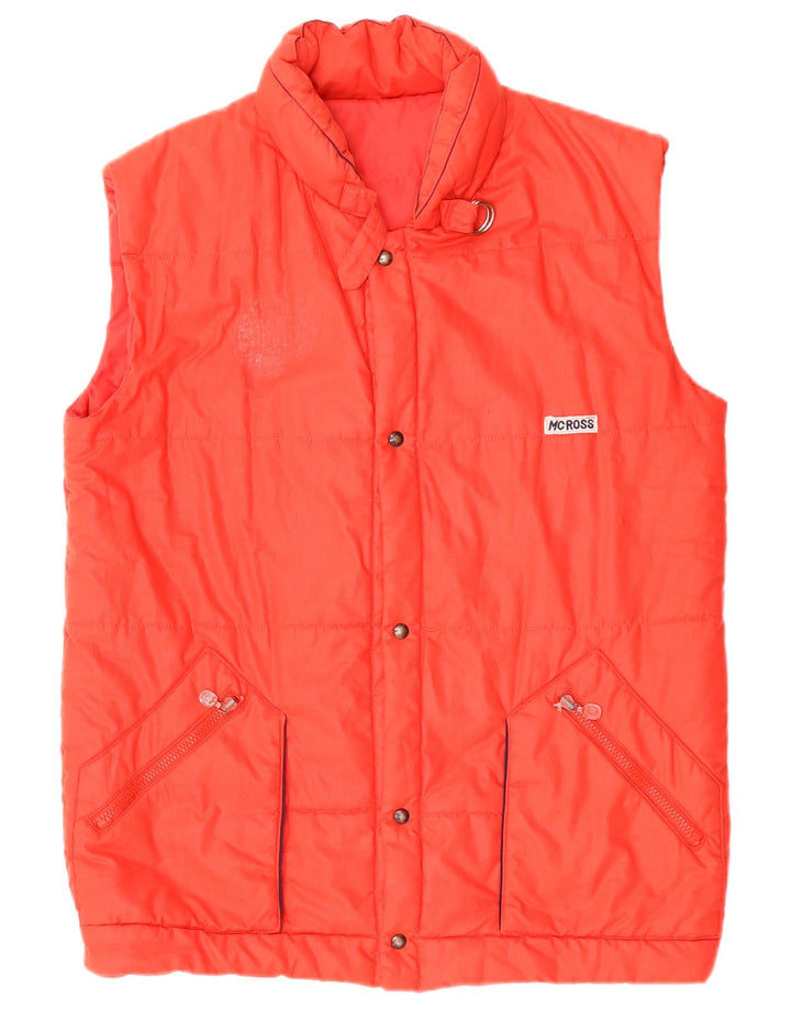 MC Ross Herre Polstret Gilet UK 38 Medium Rød